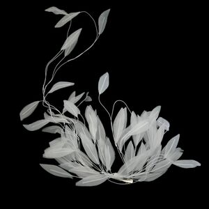 White Leaf Hair Clip NWT